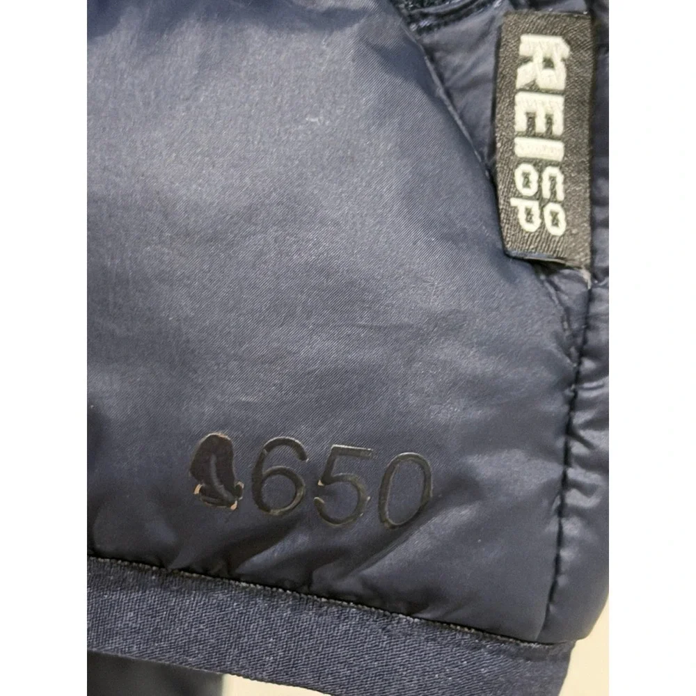 REI Co-op 650 Down Jacket 2.0 Mens Large Navy Blue Puffer Full Zip 154167 S23